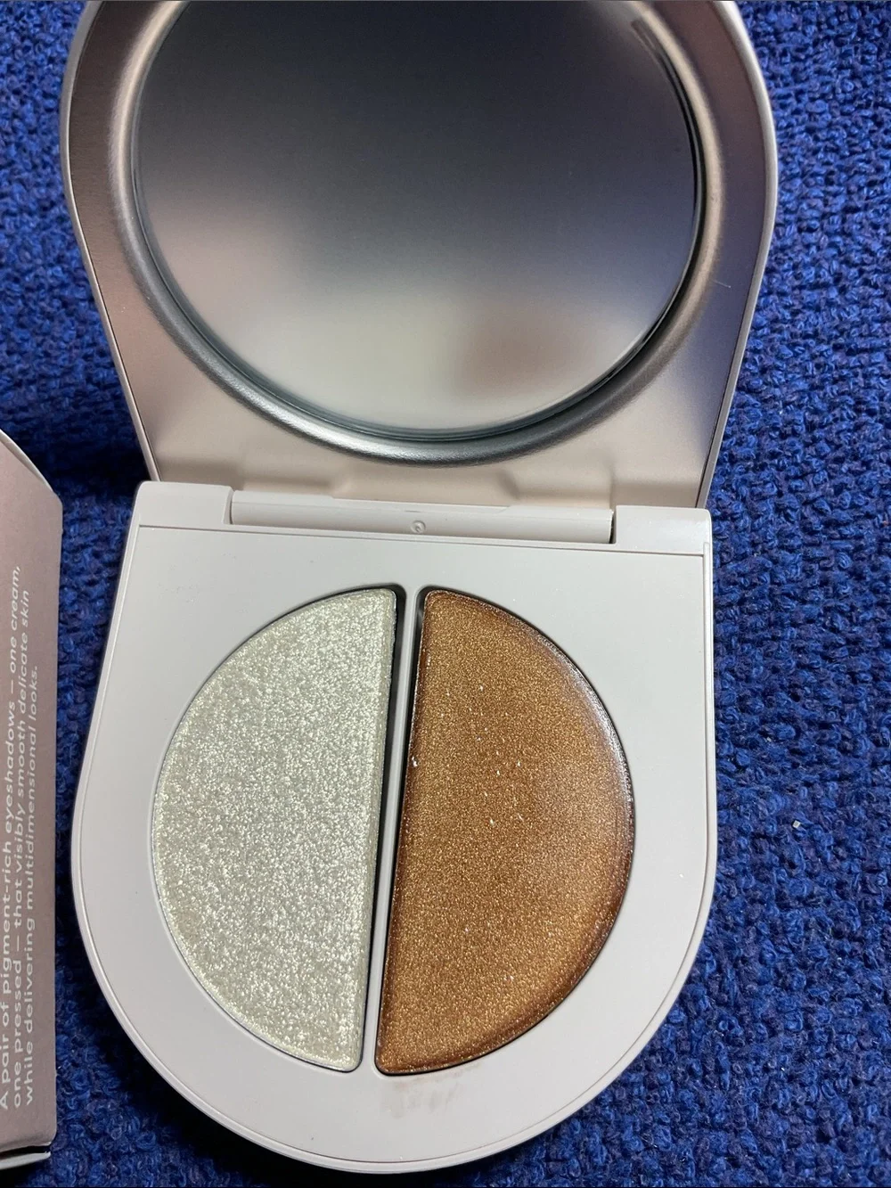 Rose Inc Satin & Shimmer Duet Eyeshadow — Satin Cocoa/White Gold Shimmer